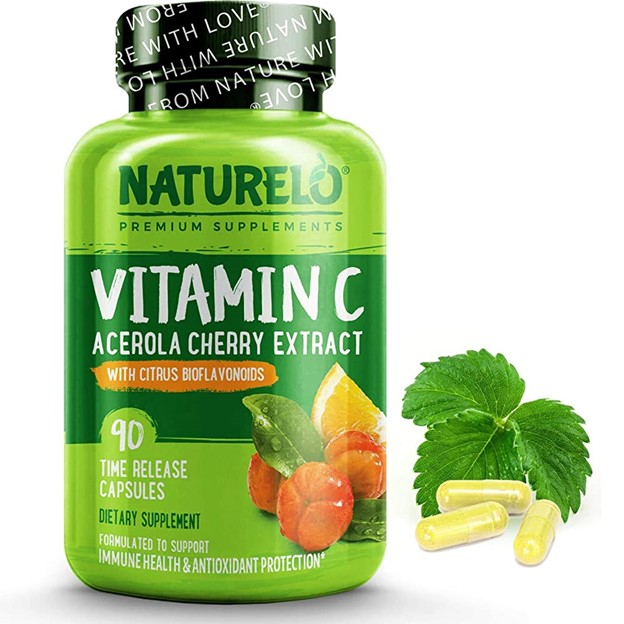 NATURELO Vitamin C with Organic Acerola Cherry Extract: The Best Vitamin C Supplement